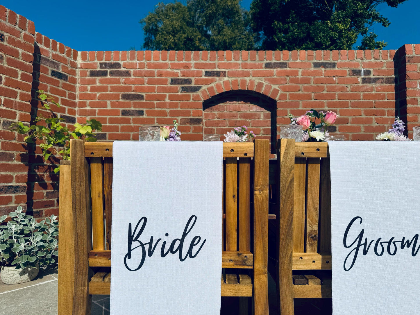 Bride and Groom Chair Signs