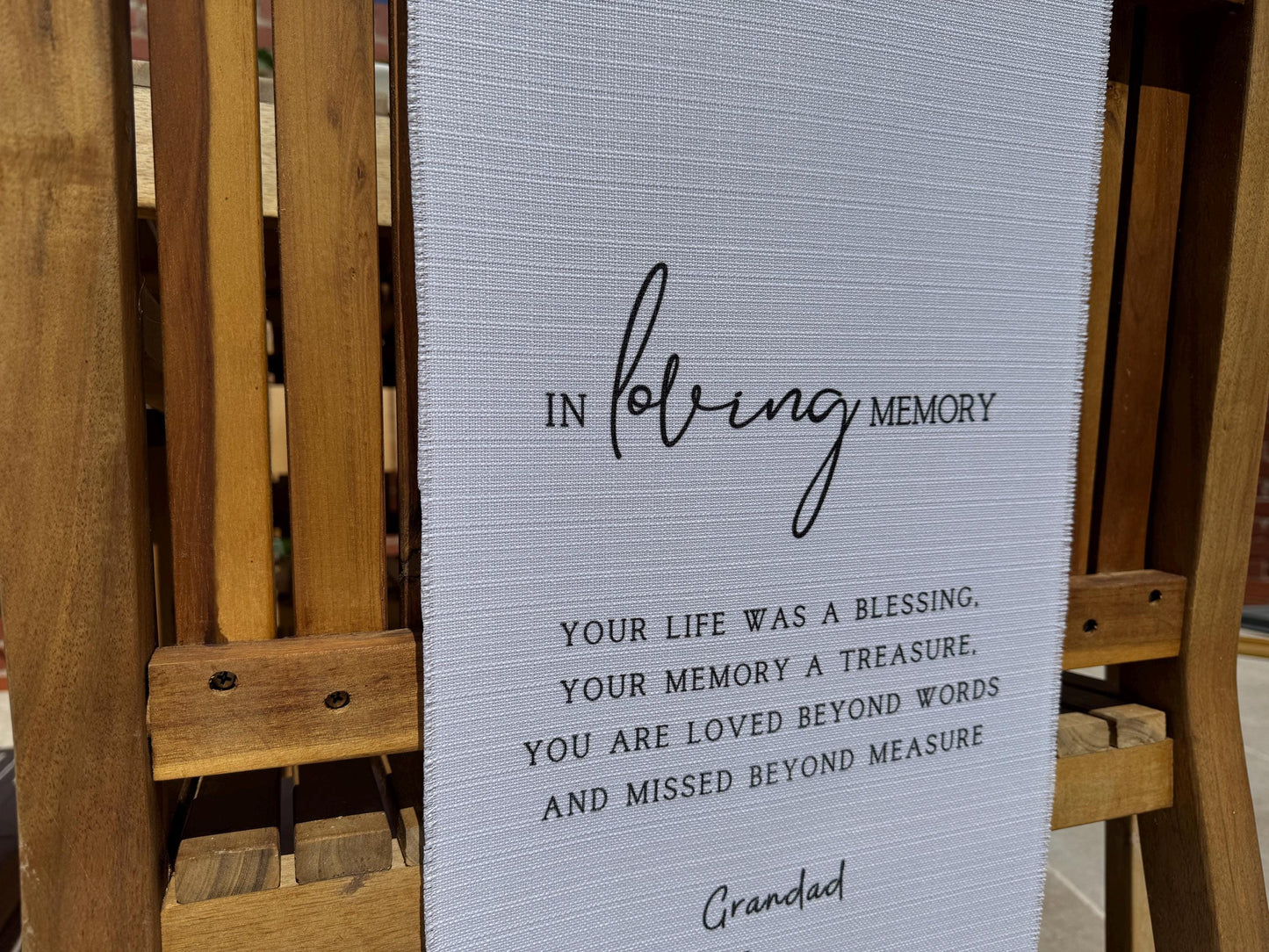 In Loving Memory Sign