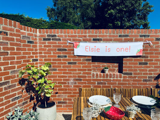 Birthday Banner - Strawberries