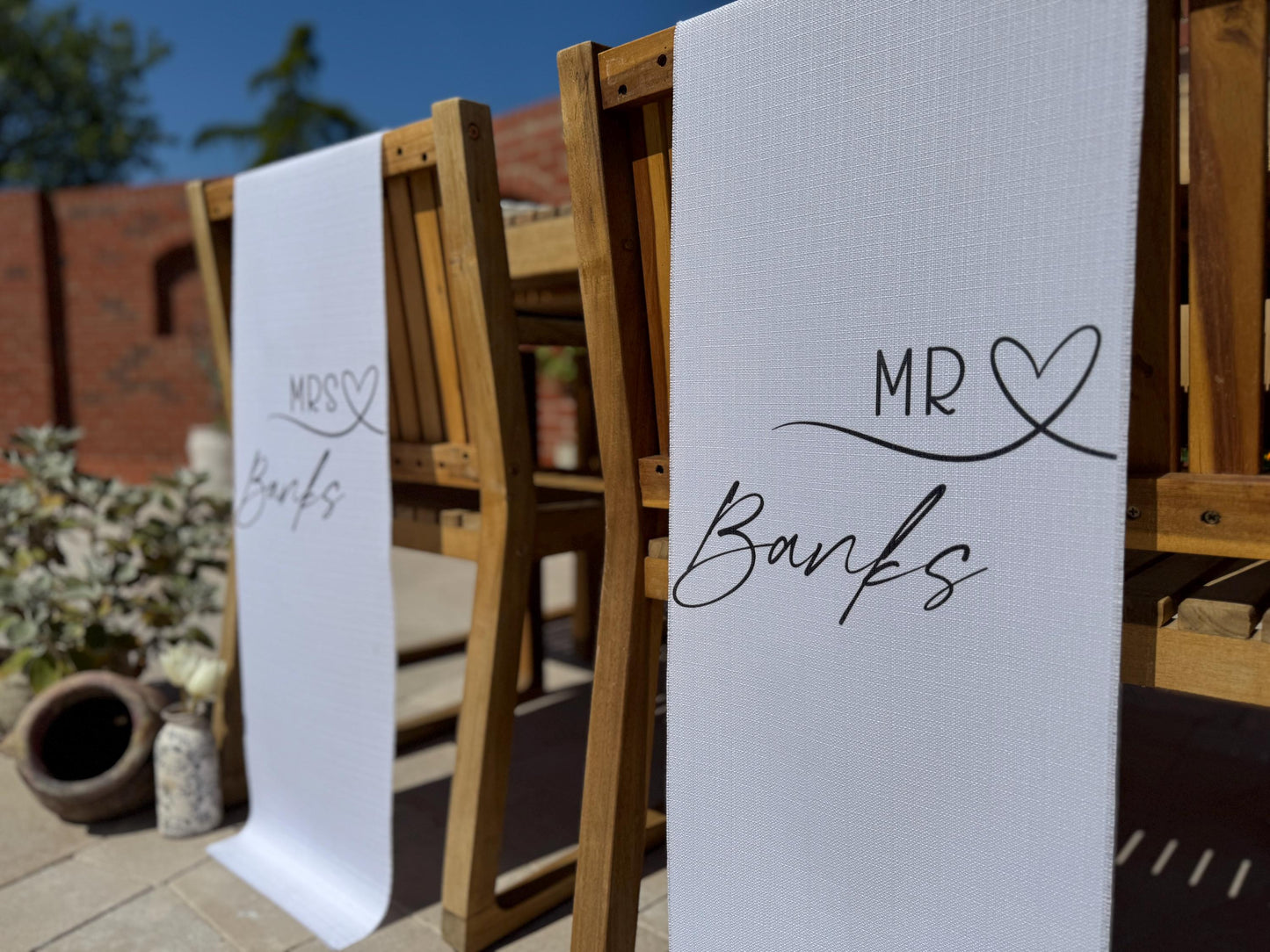 Mr and Mrs Chair Signs