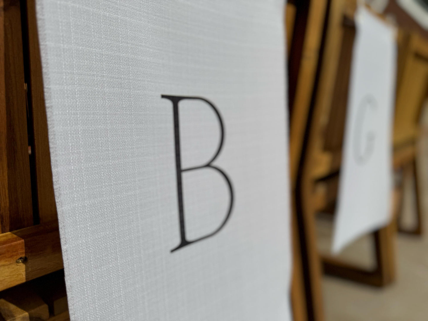 Bride and Groom Chair Signs - B and G