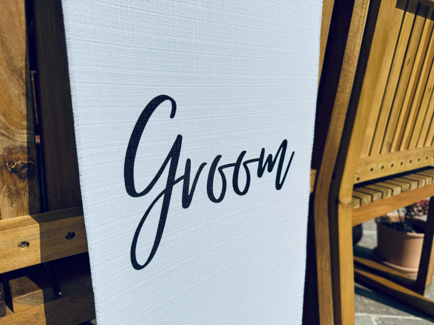 Bride and Groom Chair Signs