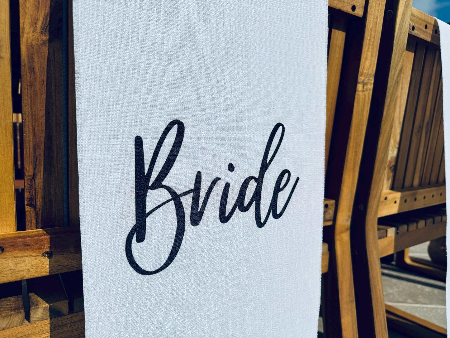 Bride and Groom Chair Signs
