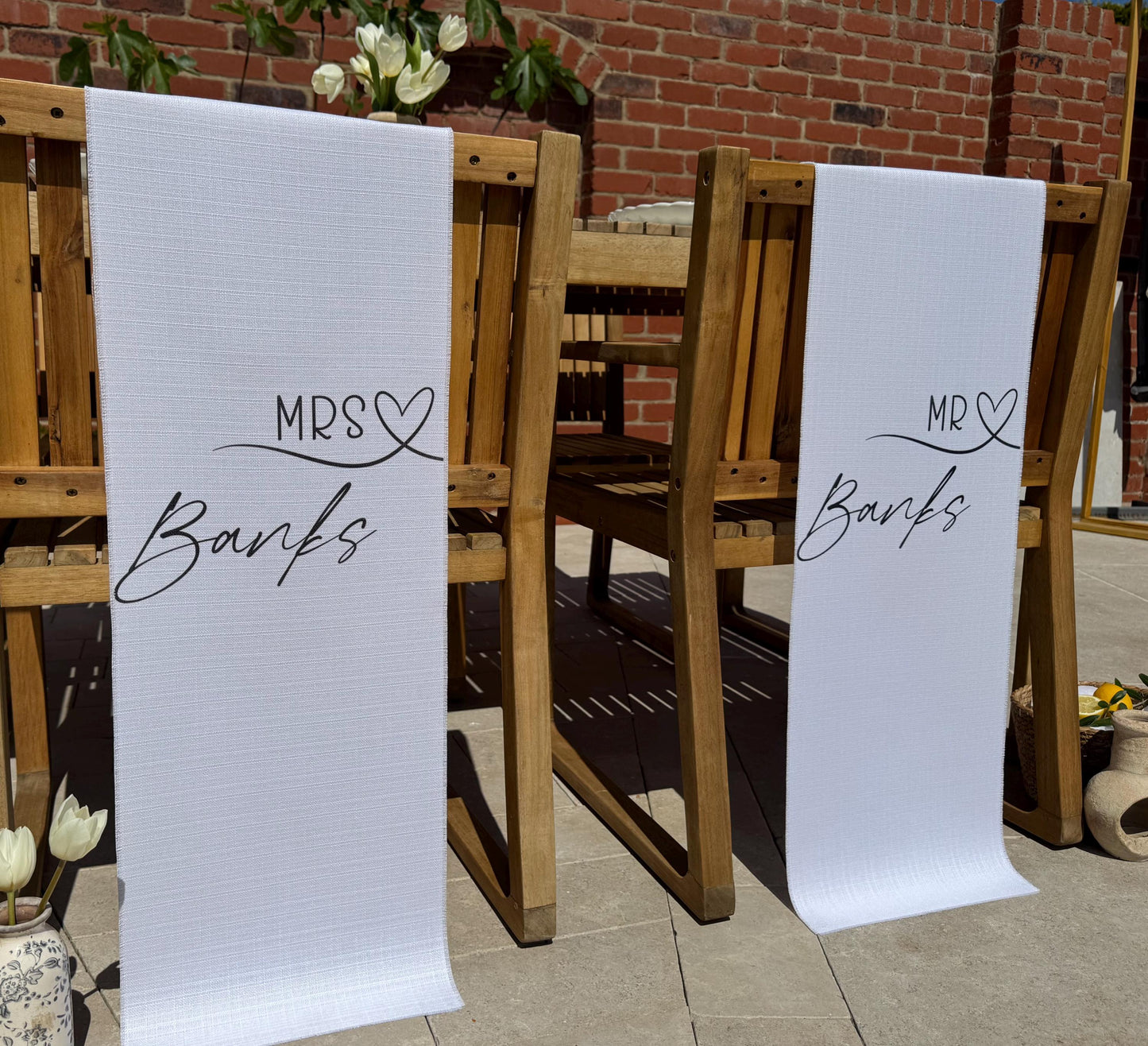 Mr and Mrs Chair Signs