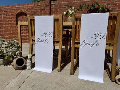 Mr and Mrs Chair Signs