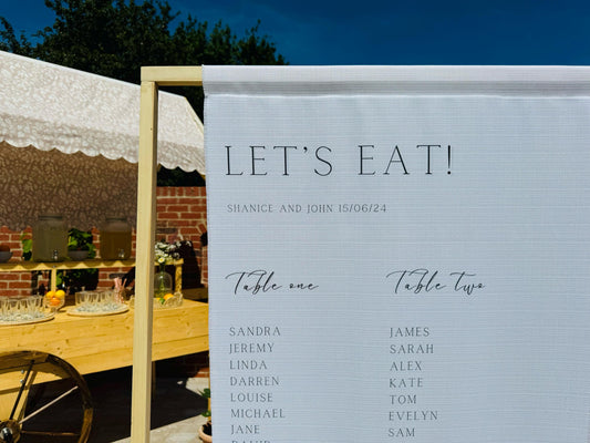 Let's Eat Table Plan