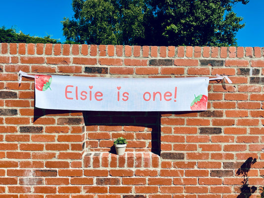 Birthday Banner - Strawberries