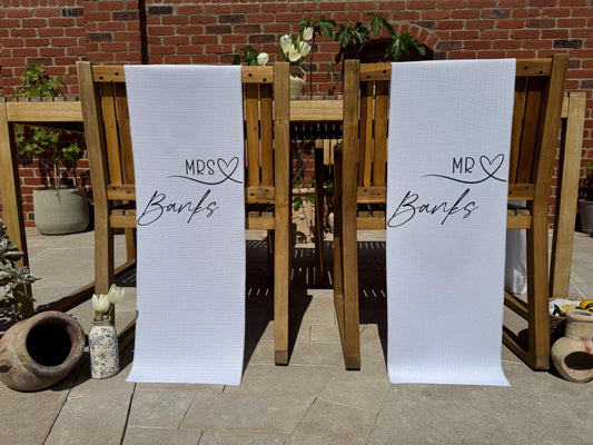 Mr and Mrs Chair Signs